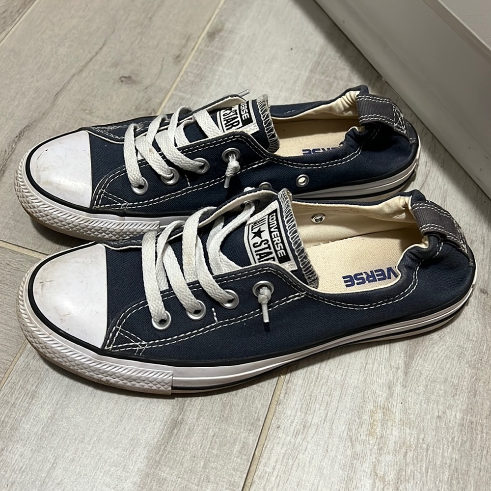 Converse All Star Shoreline Womens Size 8.5 Navy Canvas Low Top Sneaker Shoes
